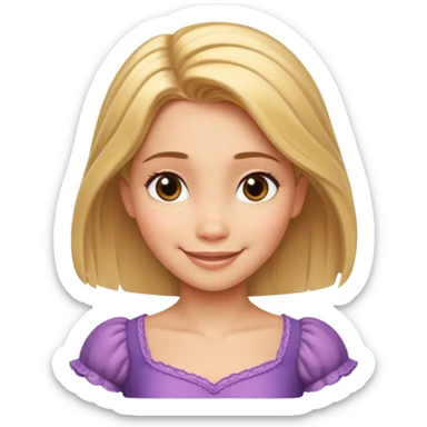 Rapunzel short hair sticker