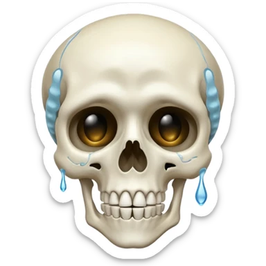 Squelette qui pleure sticker