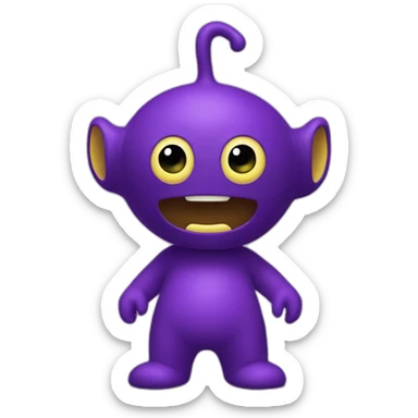 Teletubby tinky-winky the monster sticker
