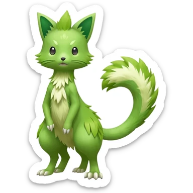 Sprigatito-Floragato-Pokémon-Fakémon-animal-fusion (full body) sticker