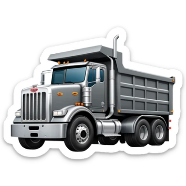 Peterbilt 18 wheeler dump truck sticker