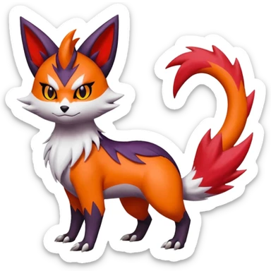 Noibat-Zangoose-Nargacuga-Litten-Torracat-fusion-Fakemon-Pokémon-creature  sticker