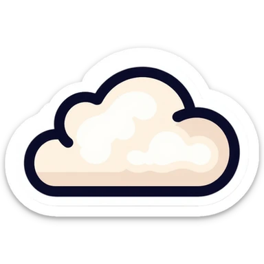 fluffy cloud sticker