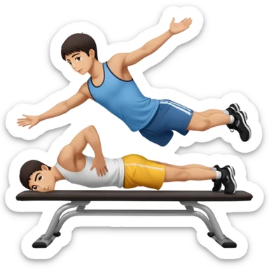 argentinian 17 year old guy doing a calisthenic planche sticker