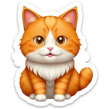 create emoji of orange cat greeting with "assalamualaikum", animated  sticker