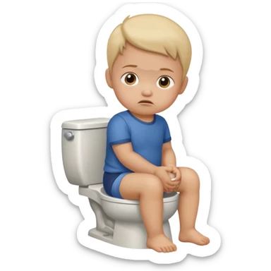 Toddler Strains İn The Potty sticker