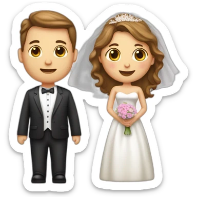 Un homme et une femme enceinte mariage  sticker