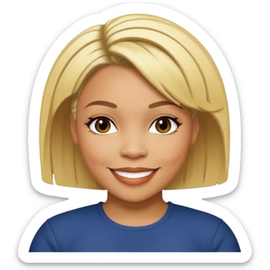 Tionne T-Boz Watkins with short blonde hair sticker