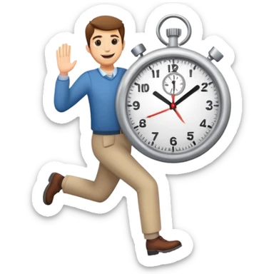 person arriving on time, punctuality sticker