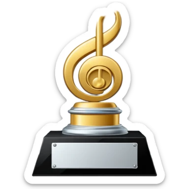 A platinum music award plaque sticker