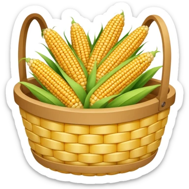corn grain basket  sticker