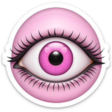 Regular Eye emoji but with pink iris no skin just the eye sticker