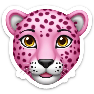 Pink glamour cheetah sticker