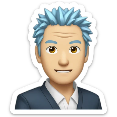 Naruto president kazakhstan sticker