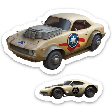 Linda Carter’s WW2 Wonder Woman Long wheelbase widened ground effects Scion FR-S desert hyper race car sticker