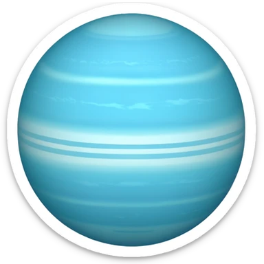 planet uranus emoji which is copayable with rings like saturn but vertical 90 you know right sticker