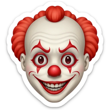 Creepy clown sticker
