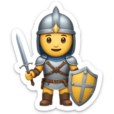 Hazme un conjunto de emojis de un caballero medieval con actitud muy masculina en diversos estados de animos de los caballeros teutonicos sticker