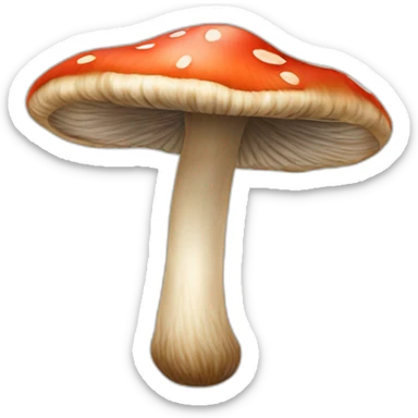 A mushroom with veins sticker