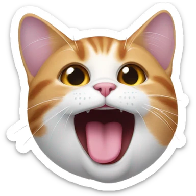 Cat sticking out tongue sticker