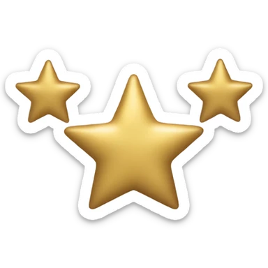 Create a silver star emoji identical to the classic gold star emoji (⭐️). It should match the same size, shape, and smooth shading, but in metallic silver. Keep the design simple and glossy, just like the original Apple star emoji. Rounded ends sticker