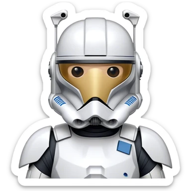 Tech is a clone commando in Star Wars who served in the Clone Wars. He was a member of the Bad Batch, a special group of clones. Tech later deserted the Galactic Empire. sticker