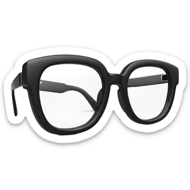 Create a high-quality 3D render that transforms the emojis 👓  into 3D objects.
 sticker