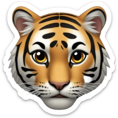 Tigre tenant une épée sticker
