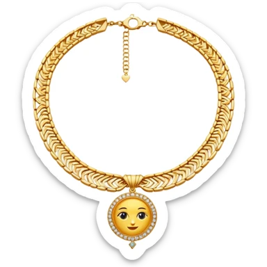 create a golden necklace emoji  the most attractive any one or all of them ill choose it should be fully golden sticker