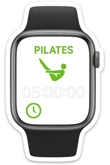smartwatch con modalità attiva di pilates che segna 5 ore di pilates, REALISTICA 4K sticker