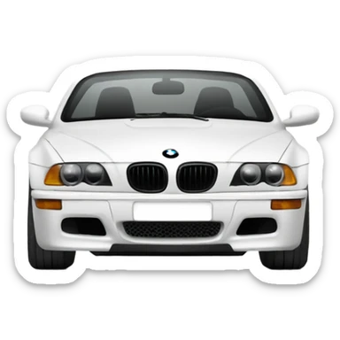 bmw car white sticker