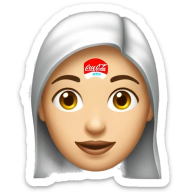 Un bouteille de coca cola sur un femme  sticker