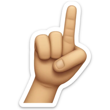 Flipping the bird but the middle finger is only half as long sticker