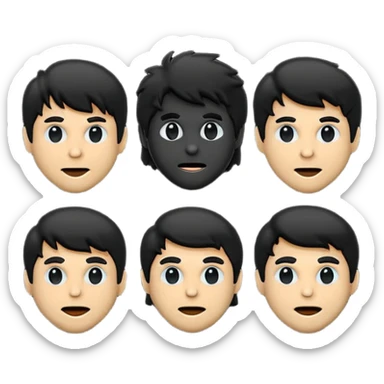 GENERAME  ENTRE 3 Y 5  ICONOS TIPO EMOJI SILUETEADOS SIN FONDO   ESTILO RETRO OCHENTERO CON LA TEMATICA DE LA PELICULA An American Werewolf in London (Un hombre lobo americano en Londres) sticker