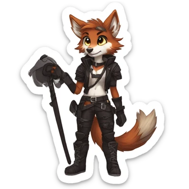 Edgy anthro furry by Falvie, LiLaiRa, griffsnuff, AngieWolf sticker