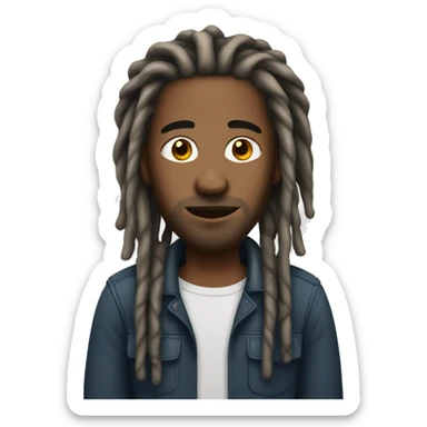Man with dreads sticker