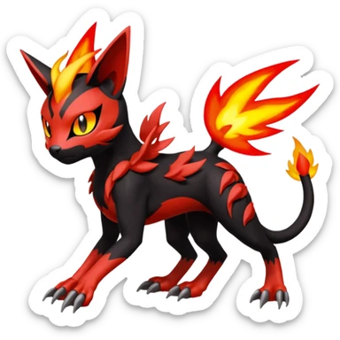 Meloetta-Litten-Guilmon-Darkrai-Pokémon-Fakémon-fusion-hybrid-creature sticker