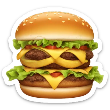 Drake on hamburger  sticker