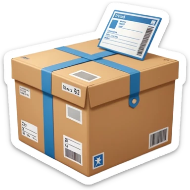 parcel box in postal service  sticker