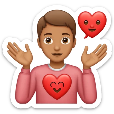 FLOORK DANDO UN CORAZÓN Y DICIENDO DURMETE O TE CONQUISTO sticker