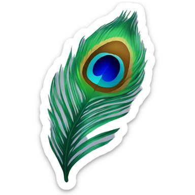 Peacock feather  sticker