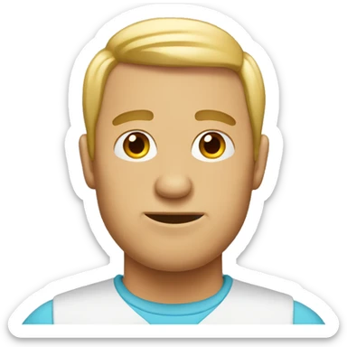 man with combover and a bow sticker