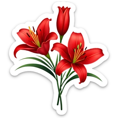 red lilies sticker