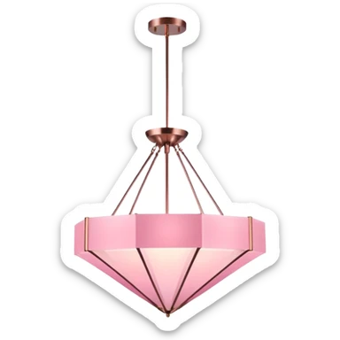 minimalist pink modern chandelier sticker