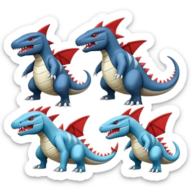 Amaura-Salamence-Garchomp-Gabite-Aggron-Pokémon (full body) sticker