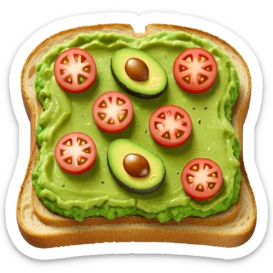 guacamole toast NO tomatoes  sticker