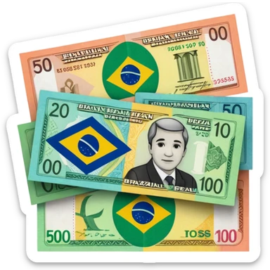 real brazilian money sticker