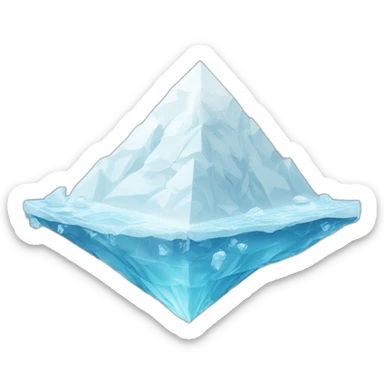 dipyramid iceberg floating on sea sticker