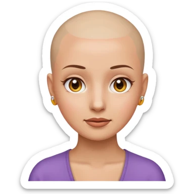 Emoji femme crâne rasé  sticker