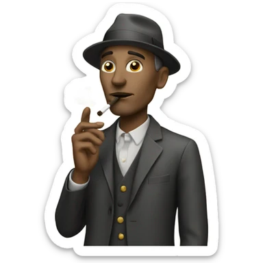 Guy Smoking cigarret  sticker